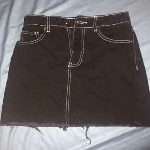 Black Denim Skirt